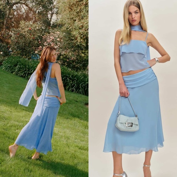 REFORMATION x Devon Lee Carlson Olivia Low Rise Skirt - Picture 2 of 9